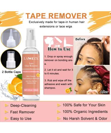 Tape Remover 4OZ/120ml - Fast Acting Wig & Hair Extension Adhesive Remover | Gentle on Skin & Hair - Buy Online on GoSupps.com