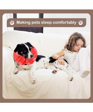 Lyneun Adjustable Inflatable Breaker Crane Collar for Dogs & Cats - Soft Leak Protection Red - Ideal for Pet Comfort & Safety - Buy Online on GoSupps.com