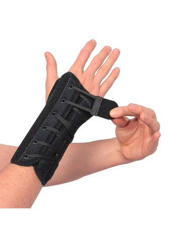 Ultimate Lacing Wrist Brace Orthosis for Carpal Tunnel Relief - Adjustable Support Brace for Men & Women - Medium Left Black - Buy Online on GoSupps.com