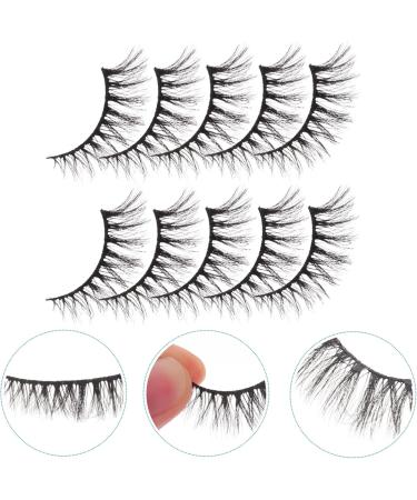 FRCOLOR 10 Pairs Fake Eyelashes Human Hair Extensions Shoelace Charms Artificial Eyelashes Lash Mascara Eyelash Strips Individual Lashes Lash Kit Cosmetics 3d Bulk Imitation - Buy Online on GoSupps.com