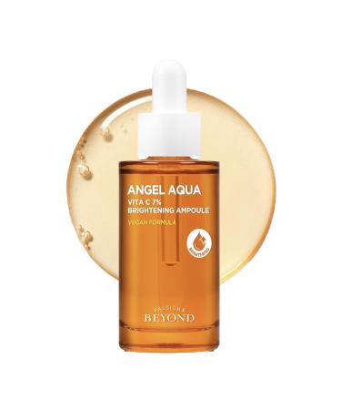 BEYOND Angel Aqua Vita C 7% Ampoule (1.01fl oz) - Vegan Vitamin C Serum for blemish Reduction Even Skin Tone & Sensitive Skin Care. with 7% Pure Vitamin C Panthenol