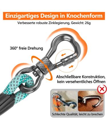 X XBen Durable Tow Lines for Dogs - 3m to 30m Strong Leash with Padded Handle & Lockable Carabiner - Best Training Line for Small & Medium Dogs - Baby Blue - Buy Online on GoSupps.com