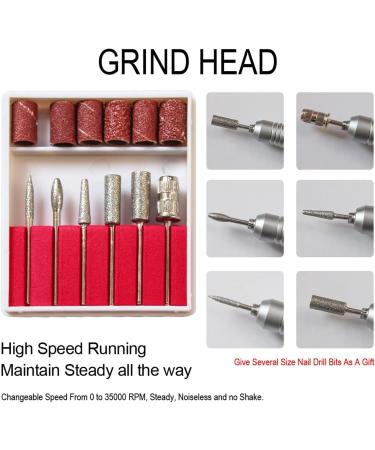 Nail kit Electric Nail Drill 32W 35000 RPM Manicure and Pedicure Kit with LCD Speed Control Display Portable Nail Tools Nail kit for Beginners with Everything Set1 - Buy Online on GoSupps.com