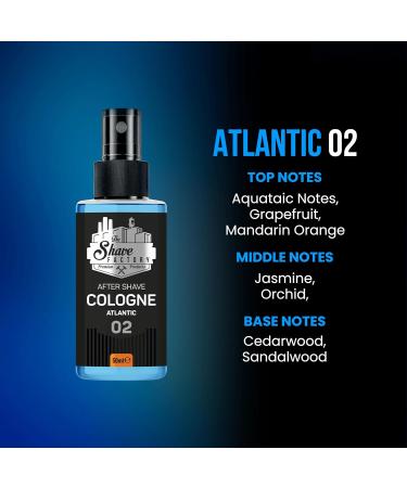 the shave factory After Shave Cologne Series (02 Atlantic 50ml (1.69 fl. oz)) 02 Atlantic 1.69 Fl Oz (Pack of 1) - Buy Online on GoSupps.com