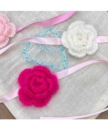 KUAIYIJU Vintage Knitted Flower Necklace | Soft Adjustable Band Jewelry for Ladies - International Shipping - Buy Online on GoSupps.com