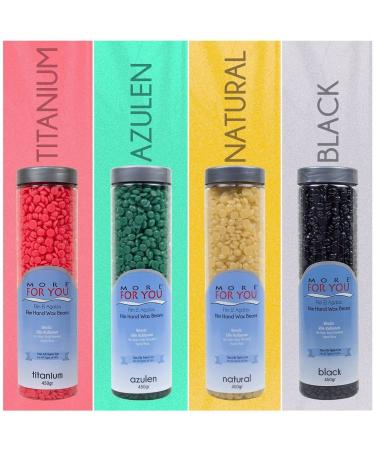 Buy More For You Film Hand Wax Beans Pet Azulene (Green) 450gr - Effective Hot Wax for Hair Removal | Sir Agda Depilatory Wax - International Shipping Available - Buy Online on GoSupps.com