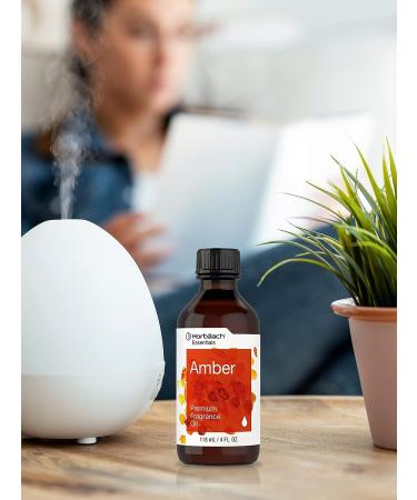 Horbaach Premium Grade Amber Fragrance Oil | 4 Fl Oz (118ml) for Diffusers, Candles, Soap Making & DIY Projects - Buy Online on GoSupps.com