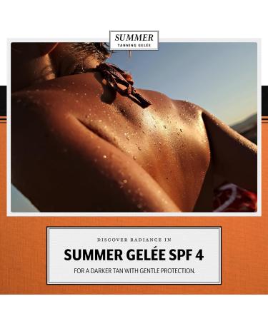 Summer Gel e Tanning Lotion Gel - USA Made SPF 4 | Hydrating & Quick Absorb Tanning Oil | Broad Spectrum UVA/UVB Protection | 3.12 OZ - Buy Online on GoSupps.com