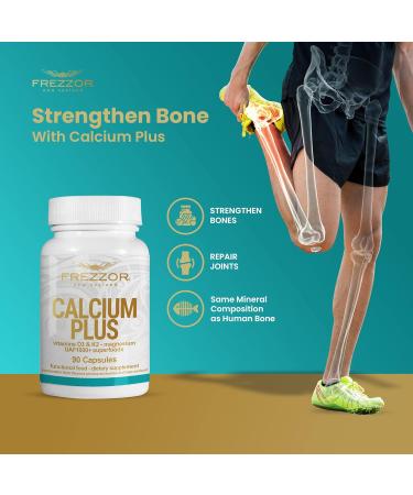 FREZZOR Calcium Plus | UAF1000+ Super Antioxidant | Bone Health & Density Support | Healthy Body Weight | Essential Minerals | NZ Made | 180 caps - Buy Online on GoSupps.com