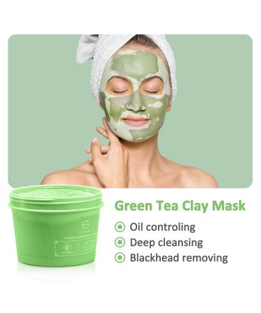 Green Tea Clay Mask for Oily Skin - Deep Cleansing Dark Spot & Acne Treatment - 3.52 Oz - Buy Online on GoSupps.com
