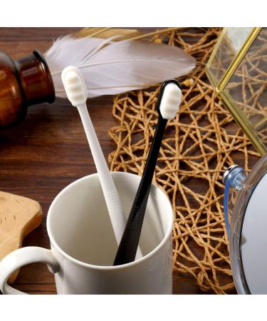 Extra Soft Toothbrushes for Sensitive Gums - 4 Pack of Micro Nano Manual Toothbrushes for Older Adults | Black White Pink Blue - 20 000 Available - Buy Online on GoSupps.com