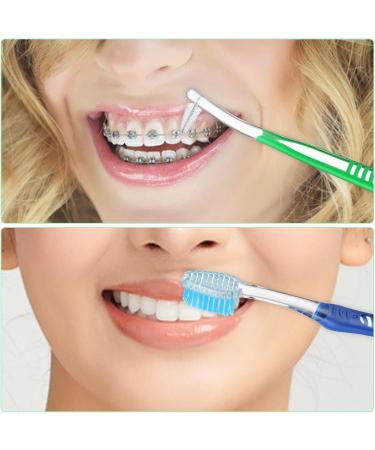 Tyqour Orthodontic Toothbrush Set - 4 Pieces Double V-Trim Tuft for Braces & Interdental Cleaning | Ideal for Dental Hygiene - Buy Online on GoSupps.com