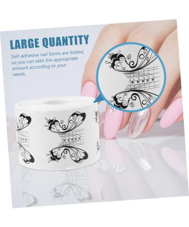 Housoutil 1roll Nail Paper Holder Acrylic Tip Extension Form Nail Extension Paper Sticker Nail Gel Acrylic Nail Paper Forms Nail Art Sticker Stickers Hardened Self-adhesive Tool French White White 10x7cm - Buy Online on GoSupps.com