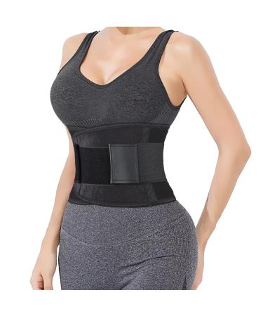 Syxupap abdominal belt fitness belt slim fitness belt adjustable neoprene sweat belt belly belt for men and women xxl black