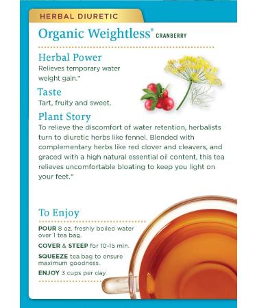 Organic Weightless Women's Herbal Tea - Caffeine Free Cranberry | Traditional Medicinals - 16 Wrapped Tea Bags - Buy Online on GoSupps.com