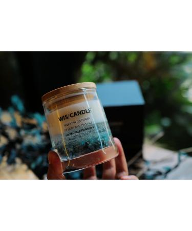 Buy WIS/CANDLE Aquamarine Crystal Aromatherapy Candle for Healing & Relaxation - Perfect for Home & Office - Buy Online on GoSupps.com