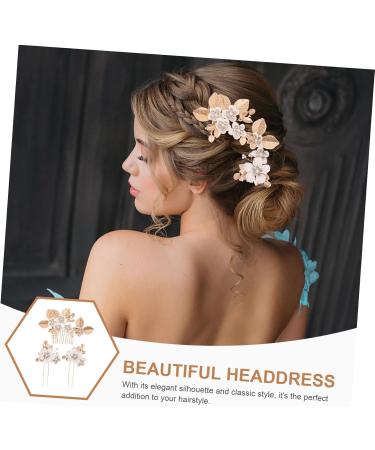 FOMIYES 1 Set Leaves and Flowers Hair Comb Bride Hair Comb Hair Accessories for Bridesmaids Headpiece for Wedding Decoration Flower Hair Accessories Flower Hair Pin Flower Hair Combs - Buy Online on GoSupps.com