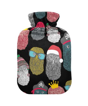 Hot water bottles with cover cute birds owl hot water bag for pain relief cramps injuries hot water bottle water bag 2 liters