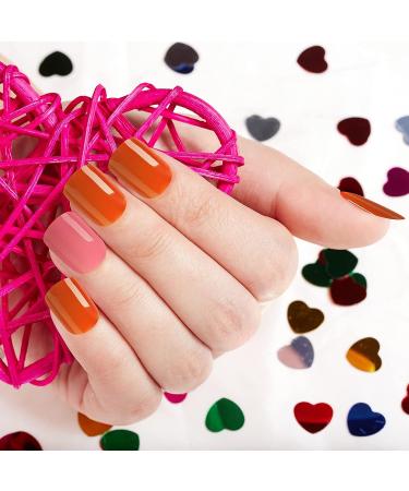 888 Colorful Short False Nails Set - Acrylic Press on Nails for Women & Girls - Bright Colors - Buy Online on GoSupps.com