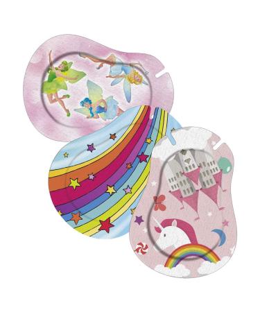Ortopad Bamboo for Girls Adhesive Eye Patches 30/Pack Regular Size - Fairies Rainbow Stars Fantasy