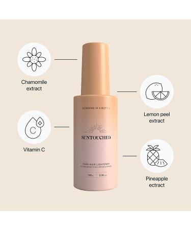 Suntouched Hair Lightener - Citrus & Chamomile Brunette Highlights Spray | Vegan, Cruelty-Free, Paraben-Free | 3.38 FL Oz - Buy Online on GoSupps.com
