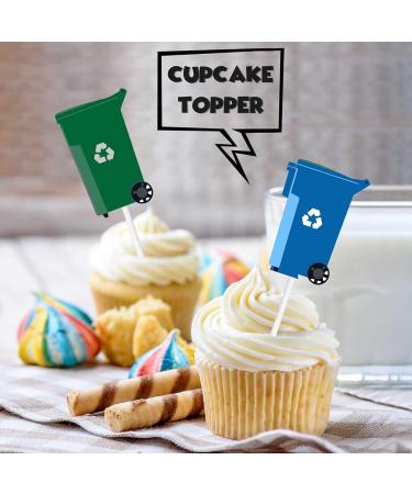 S-Cp-0019 Ice Cream Fruit Dessert Cupcake Topper Colorful Glitter Happy Birthday Sensory Pop Game Theme Decor Supplies Baby Shower Boys Girls Birthday Party Decorations - Buy Online on GoSupps.com