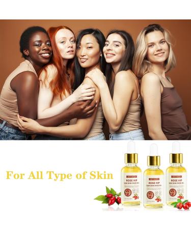 3 Pack Face Oil Gua Sha Set - Organic Rosehip Seed Oil Vitamin E & C - Facial Massage Oil & Gua Sha Tool - Buy Online on GoSupps.com