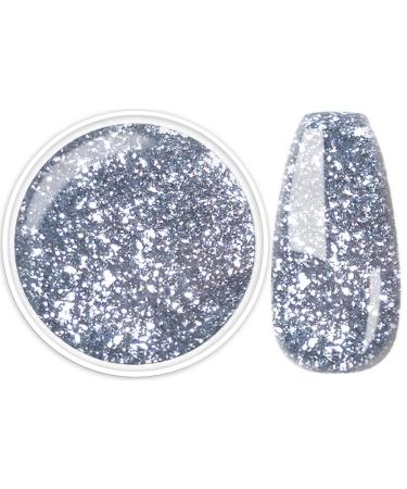 N+M SUPREME CHROME-GEL glitter effect gel "SILVER-JEWELS" effect gel for that certain wow effect - not opaque.