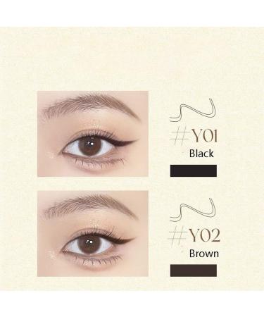 Double Tip Lower Eyelash Pencil Long Lasting Waterproof Liquid Eyeliner Two-Claw Bottom Lashes Pencil 0.01MM Waterproof Anti-Smudge (Brown+Black) - Buy Online on GoSupps.com