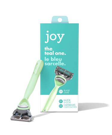 Joy. The Teal One, Teal Razor with 2 Cartridges