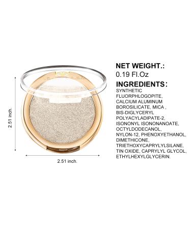 YOUNG VISION Baked Highlighter Powder Palette - Sheer Pearl Shimmer Highly Pigmented Face Makeup (0.19 Oz Pack of 1 - Buy Online on GoSupps.com