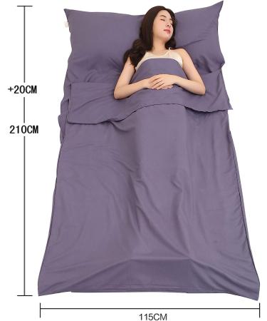 JITTY Sleeping Bag Liner 83x45 - Travel Sheet for Camping, Backpacking, and Hiking | Grey Blue - Ideal for Business Trips, Mountain Climbing, Hostels, and Train Travel - Buy Online on GoSupps.com