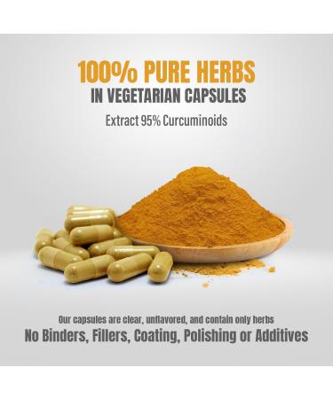 Herbsforever Turmeric Curcumin 90 Vege Capsules 800 Mg Each - Buy Online on GoSupps.com