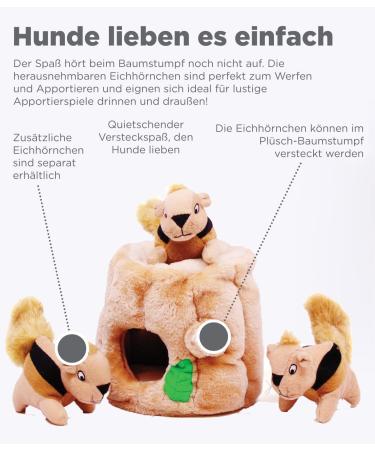 Outward Hound Hide-A-Squirrel Puzzle - Plush Dog Toy for Dogs - Small Brown - Interactive Fun for Your Pet - Buy Online on GoSupps.com
