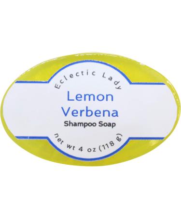 Eclectic Lady Lemon Verbena Shampoo Soap Bar with Pure Argan Oil Silk Protein Honey Protein and Extracts of Calendula Flower Aloe Carrageenan Sunflower - 4 oz Bar