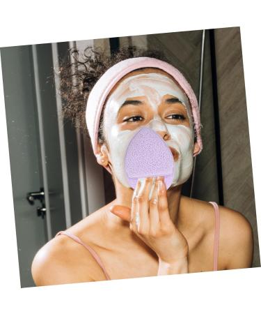 Beaupretty 4pcs Face Wash Sponges - Purple Facial Cleansing & Makeup Removing Puff - Gentle Scrubber for Skin Care - Buy Online on GoSupps.com