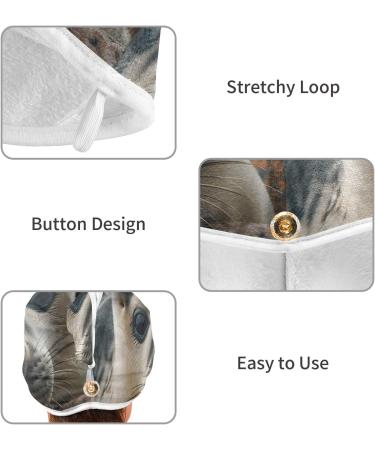 Grey Seal Hair Towel 2 Pack - Super Absorbent Quick Dry Hair Turbans for Women & Girls | Ideal Travel Accessory - Buy Online on GoSupps.com