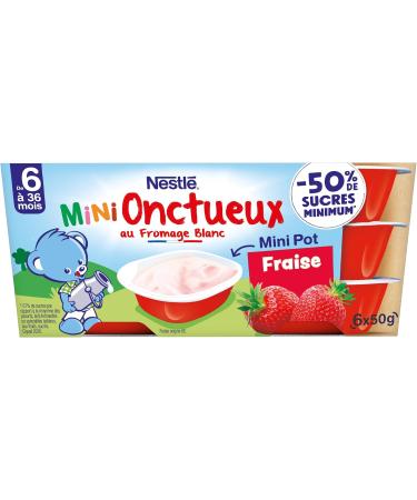 Nestl B b - P'tit onctueux Croissance mini Fraise - d s 6 mois - 6 x 50g (Lot de 6) Fraise 6x50g (Lot de 6) - Buy Online on GoSupps.com