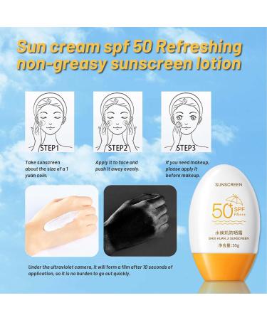 Face Sunscreen Sunscreen Spf 50 Face Sun Cream Beauty Skin Care Anti Sun Uva/Uvb Radiation Protection Lotion For Face Glowing Skin Moisturizer Non Greasy Sunscreen Skin Barrier Repair Hydrating 55ml - Buy Online on GoSupps.com