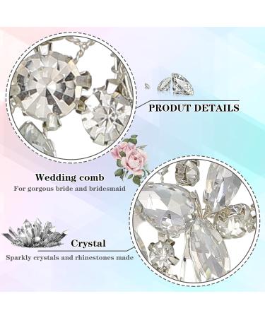 Xinzistar Wedding Hair Clips Bride Hair Clip Comb Bridal Bridesmaid Wedding Hair Accessories for Women Girls Diamante Silver Hair Clips Jewels Rhinestone Hair Clip Accessory for Bridesmaids - Buy Online on GoSupps.com