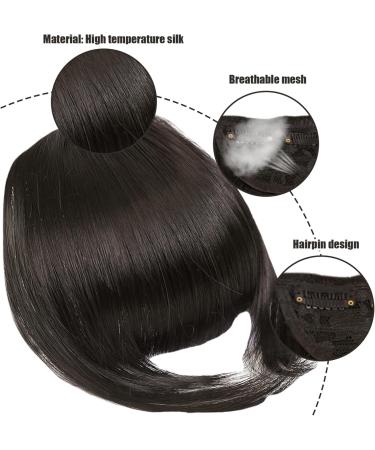 Bangs Hair Clip Fringe Clip In Hair Clip in Fringe High Temperature Fiber Clip in Bangs with Temple Hair Breathable Natural Look Fake Flat Bangs Front Face Fake Fringe for Women Girl Style3 - Buy Online on GoSupps.com