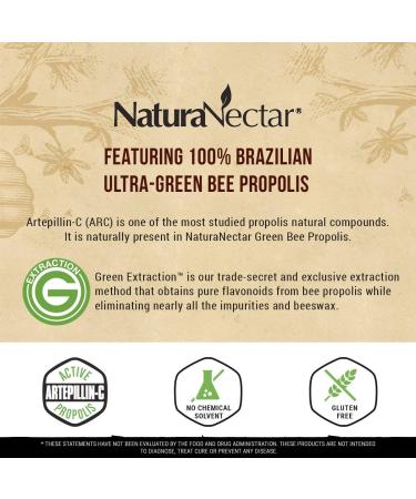 NaturaNectar Green Bee Propolis - 60 Vegetable Capsules for Immune Support - Buy Online on GoSupps.com