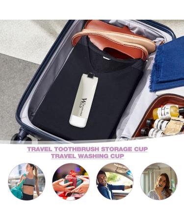Raxove Toothbrush Organizer - Travel Mug Case & Portable Toothbrush Cup Set for Easy Trips | Toothpaste & Toilet Essentials - Buy Online on GoSupps.com