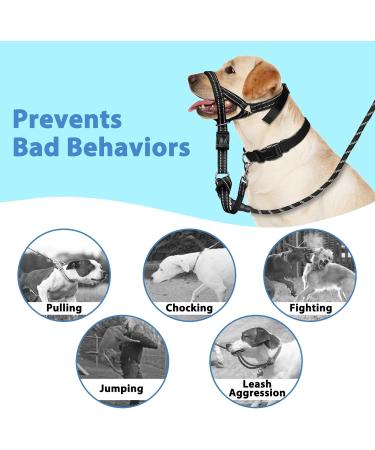 Shop Barkeless Soft Dog Collar - Padded No Pull Muzzle for Training - Adjustable for Medium & Large Dogs (Snout 9.5-14) - Buy Online on GoSupps.com