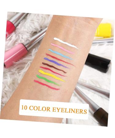 VINTORKY 10pcs Colored Liquid Eyeliner Waterproof Eyeliners Sweat-proof Eyeliner Pens Cosmetic Pens Plastic - Buy Online on GoSupps.com