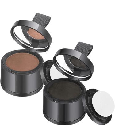 2Pcs Root Touch Up Powder Windproof & Sweatproof Hairline Powder for Women & Wen Natural Stain-Proof Hair Loss Concealer Hairline Powder for Thinning Hairline Black & Brown Black Brown - Buy Online on GoSupps.com