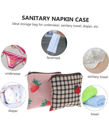 Gogogmy Women's Tampon Organizer - 2 Piece Multifunctional Pocket Bag for Menstrual Pads & Period Supplies - Compact & Adorable (13x13cm) - Buy Online on GoSupps.com