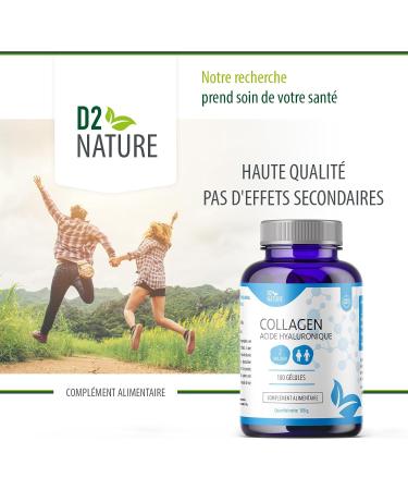 Chollagen + Hyaluronic Acid - 180 Capsules - Enriched with Vitamin C - Seals Skin Nails Hair and Bones - Buy Online on GoSupps.com