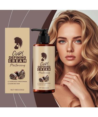  Hjatirace Defining Cream for Curls 100 ml Anti-Frizz Cream for Wavy Hair Improving Durability Lotion for Frizzs Waves Dryness Women and Men Girls - Buy Online on GoSupps.com