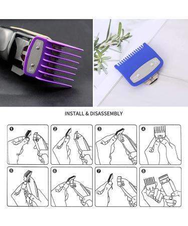10PCS Colored Hair Clipper Guards for Wahl Clippers - 1/16 to 1 Trimmer Guide Set, Compatible with Various Wahl Models - Buy Online on GoSupps.com